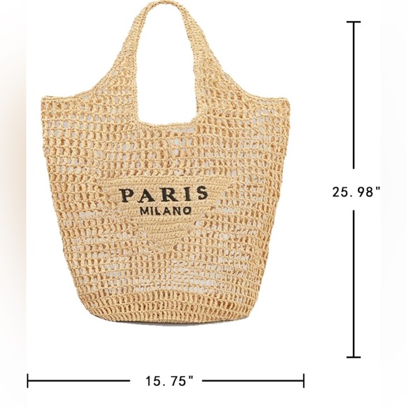 NEW Straw Beach Bag - Picture 9 of 11